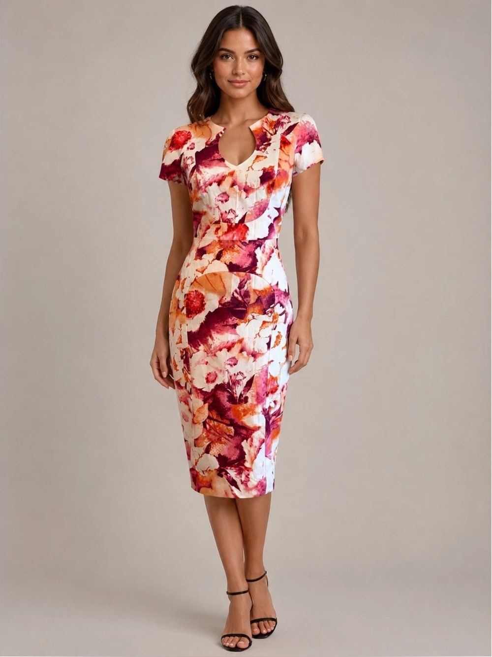 Floral Cap Sleeve Dress